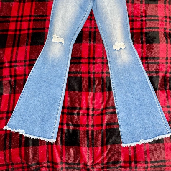 FLARE LEG DENIM JEANS - Picture 3 of 8